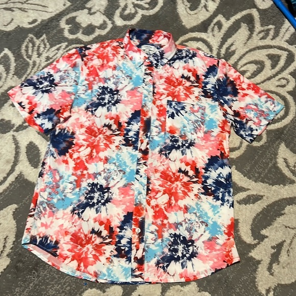 Crown & ivy cabana button front shirt. Medium. Like new. Super soft silky - Picture 1 of 3
